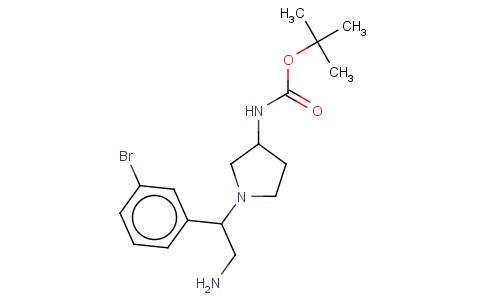 3-N-BOC-AMINO-1-[2-AMINO-1-(3-BROMO-PHENYL)-ETHYL]-PYRROLIDINE